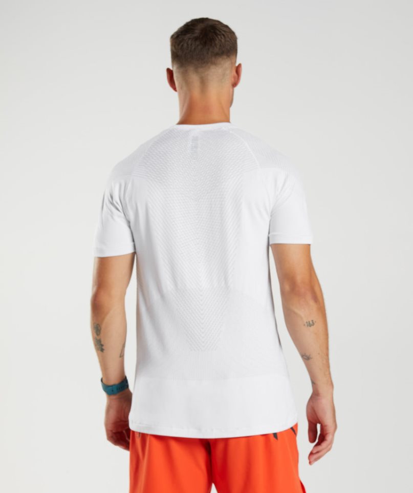 Men's Gymshark Apex T-Shirts White | NZ 9DYVSX